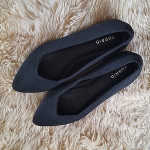 Black Torrid Knit Ballet Flats Size 11.5 Stretch